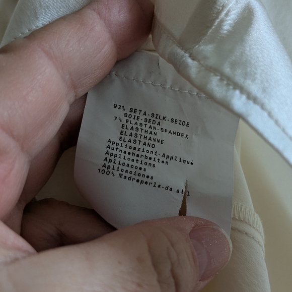 Armani Ivory Ruffle Blouse - Picture 4 of 6